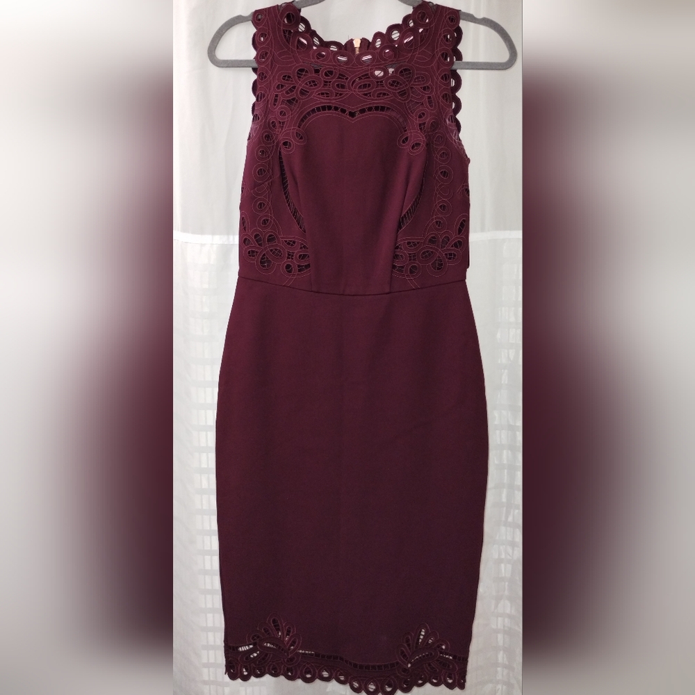 Dress Ted Baker of London Sleeveless Burgundy dress. Size 2 but fits like a 4